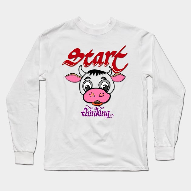 Start thinking Long Sleeve T-Shirt by calligraphysto